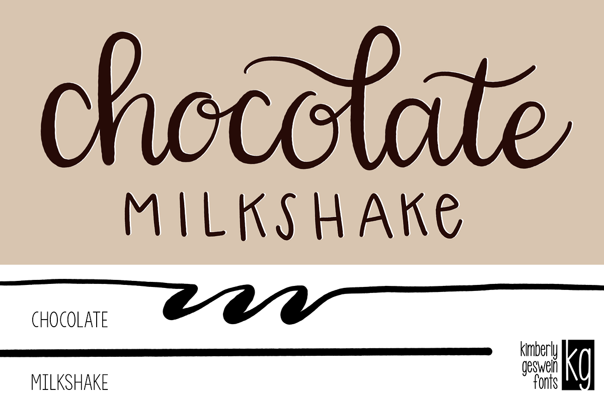 Ice Cream Shoppe Brush Lettering Set, a Brush Add-On by Kimberly Geswein Fonts (Photo 3 of 7)
