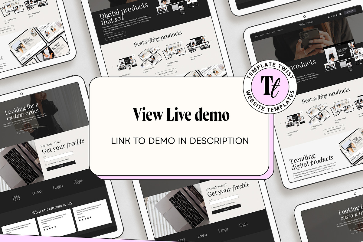 Wix Digital Products Template, a Wix Template by Template Twist Shop (Photo 3 of 10)