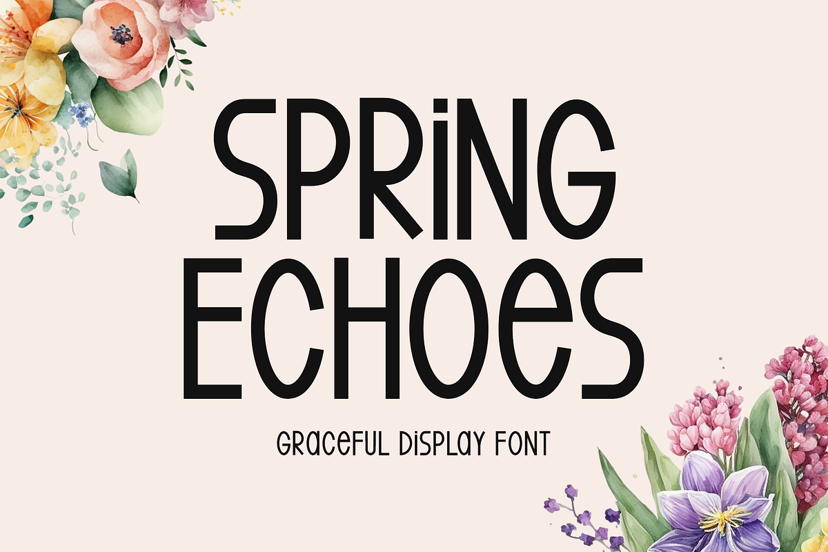 Spring Echoes Typeface, a Sans Serif Font by Seemly Fonts (Photo 1 of 6)