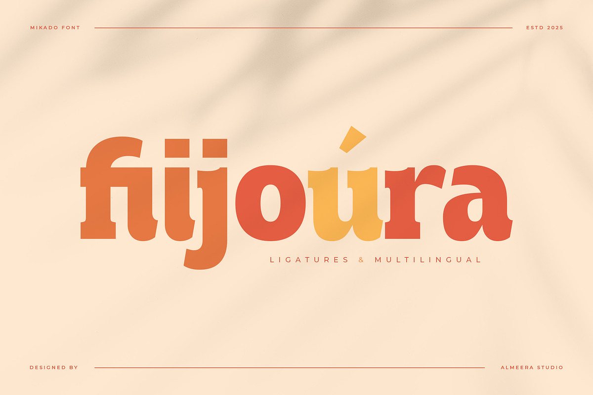 Mikado – Modern Serif Font, a Serif Font by Almeera Std (Photo 5 of 6)