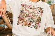 Vintage Pink Coquette Christmas PNG, a Seasonal Illustration by Rose Art (Thumbnail 2 of 4)