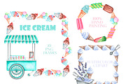 Ice cream watercolor set., a Food Illustration by SabinaWatercolorArt (Thumbnail 11 of 17)