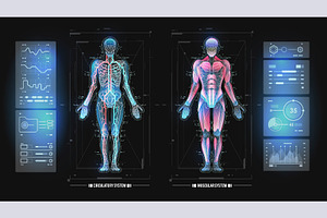 Human body HUD interface