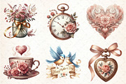 Vintage Dusty Rose Mother's Day, an Illustration by DreamCafeArt (Thumbnail 2 of 6)