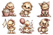 Whimsical Easter Chicken Clipart, an Illustration by Daily.Designs (Thumbnail 3 of 8)