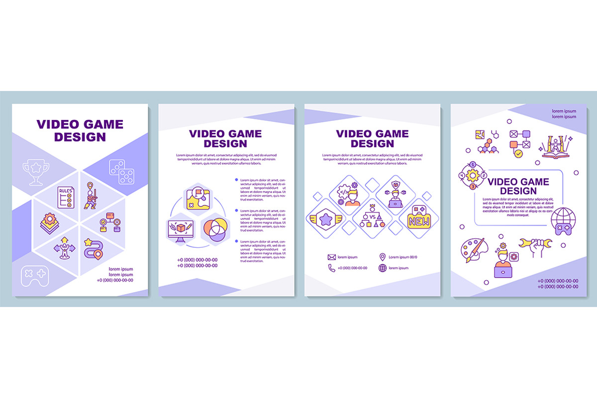 Video game design brochure template, a Brochure Template by IMG Visuals
