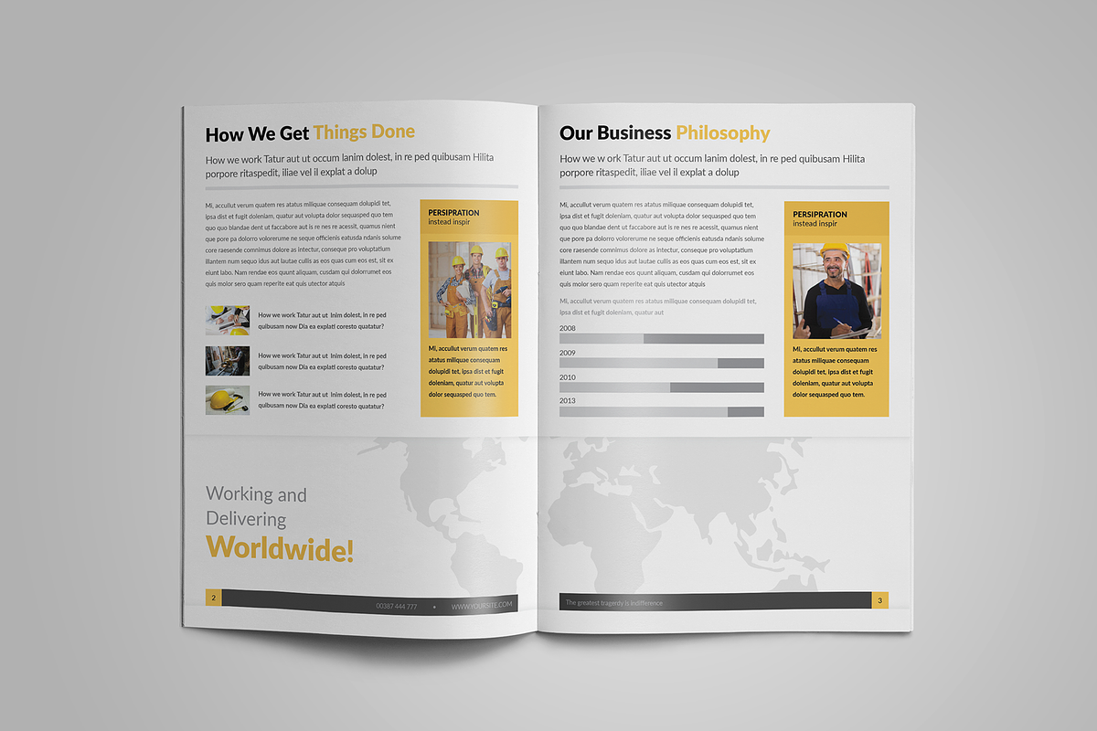 Construction A4 Brochure - InDesign, a Brochure Template by Print design (Photo 2 of 9)