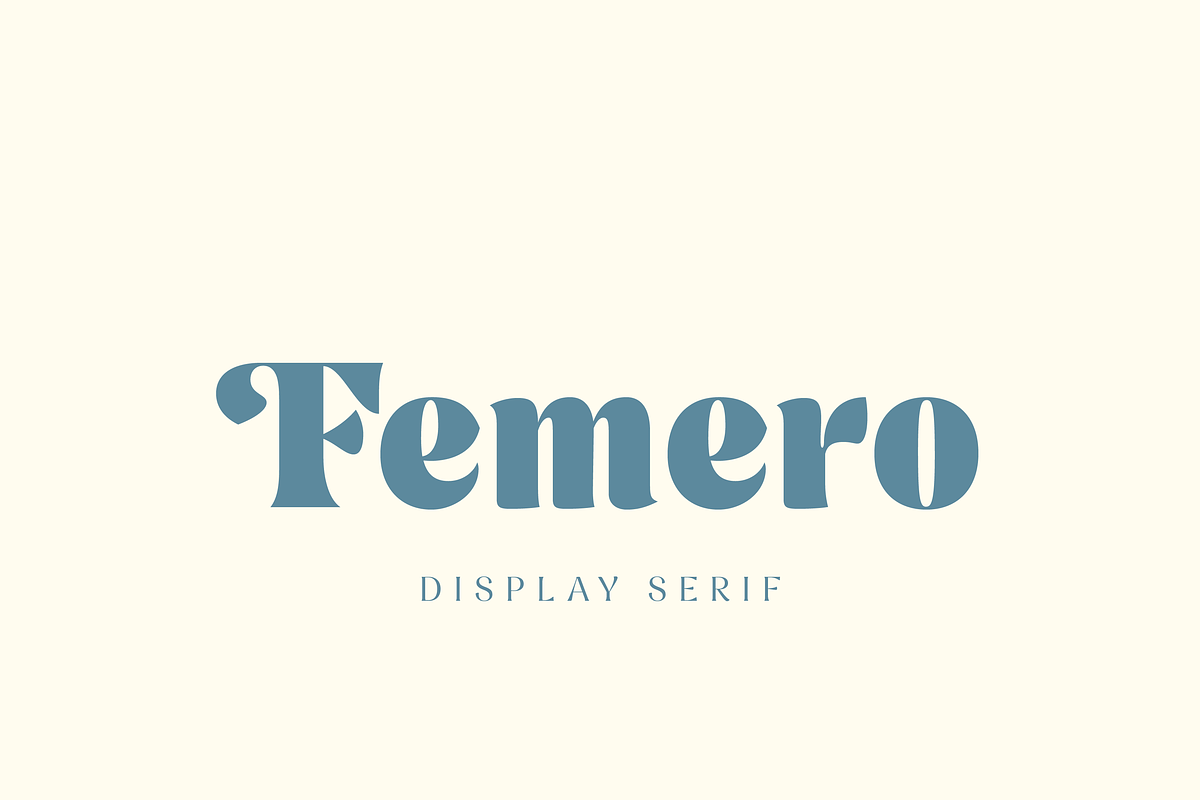 Femero - Modern Serif Family, a Serif Font by Creative Foundry (Photo 1 of 9)