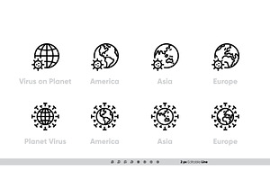 Globe Coronavirus Pandemic vector