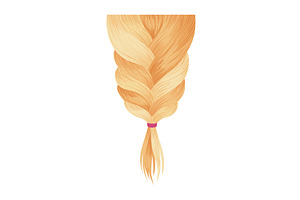Hair braid. Long female fashion