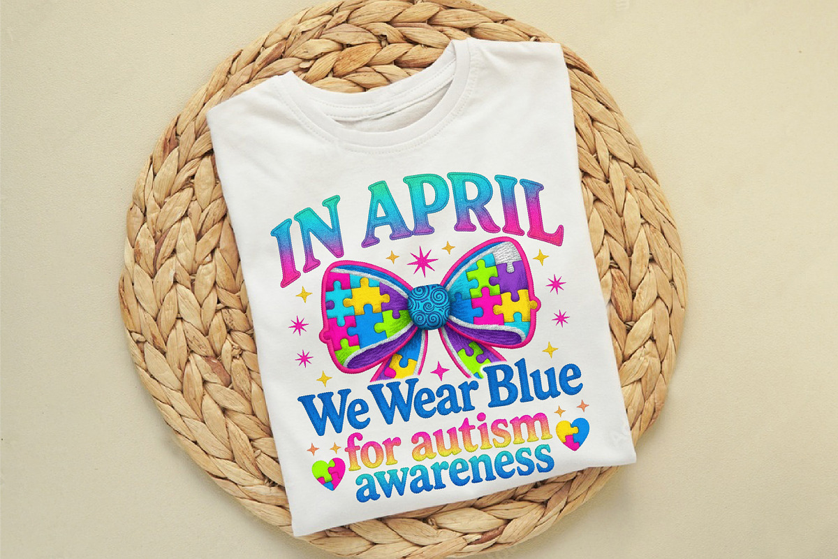 April We Wear Blue Autism Faux Yarn, an Illustration by designcity5 (Photo 9 of 9)