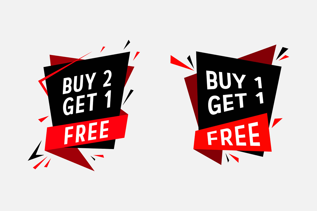Set of Sale Tags or Ribbon Banner, a Marketing Template by VectStock (Photo 1 of 2)
