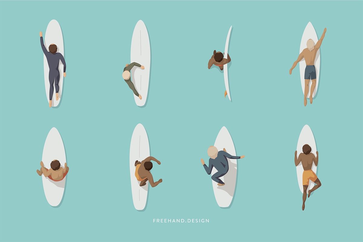 The Dudes - Surfer Illustrations, an Illustration by freehand design (Photo 2 of 7)