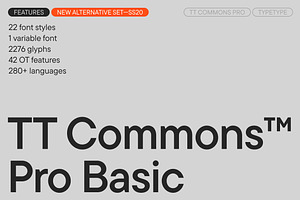TT Commons Pro Basic, a Sans Serif Font by TypeType