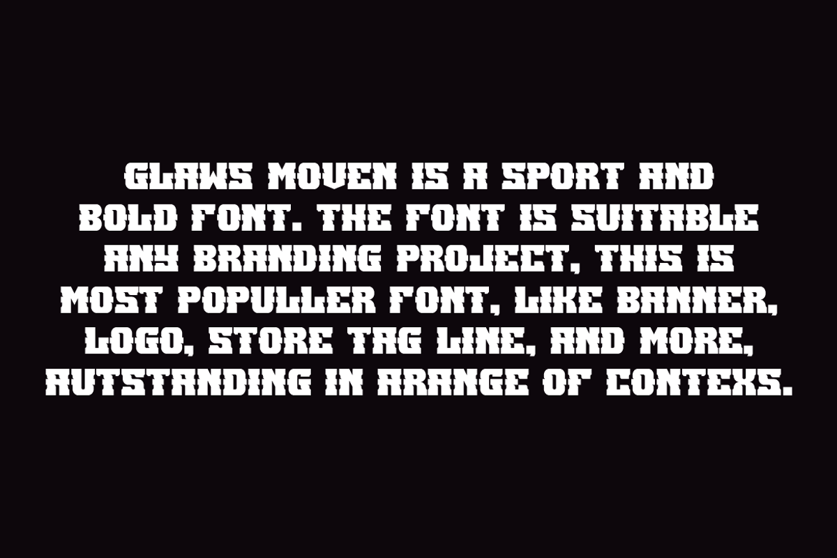Glaws Moven - Athletics & Basketball, a Slab Serif Font by QR Design Studio (Photo 5 of 7)