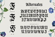 Moxy Rush Blackletter Typeface, a Blackletter Font by alit design (Thumbnail 10 of 20)