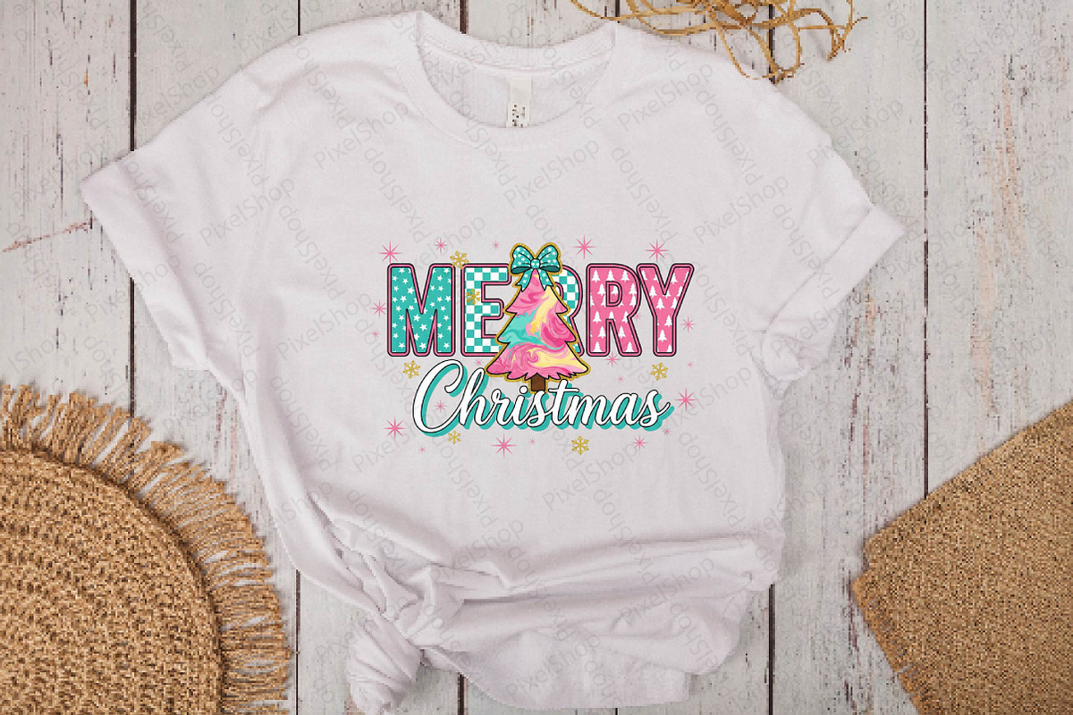 Retro Merry Christmas Coquette Png, an Illustration by DreamPrint404 (Photo 6 of 7)