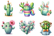 Cute Cactus Clipart, an Illustration by DreamArtGraphic (Thumbnail 2 of 4)