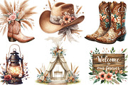 Western Boho Wedding Clipart, an Illustration by Designking (Thumbnail 2 of 4)