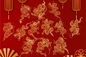 Golden Dragon Clipart