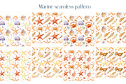 Watercolor starfish, shells, crabs, an Animal Illustration by Hanna Hryharenka (Thumbnail 8 of 12)
