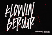 Klowin Beruar Bold Energetic Brush, a Handwritten Font by Maulana Creative (Thumbnail 1 of 7)