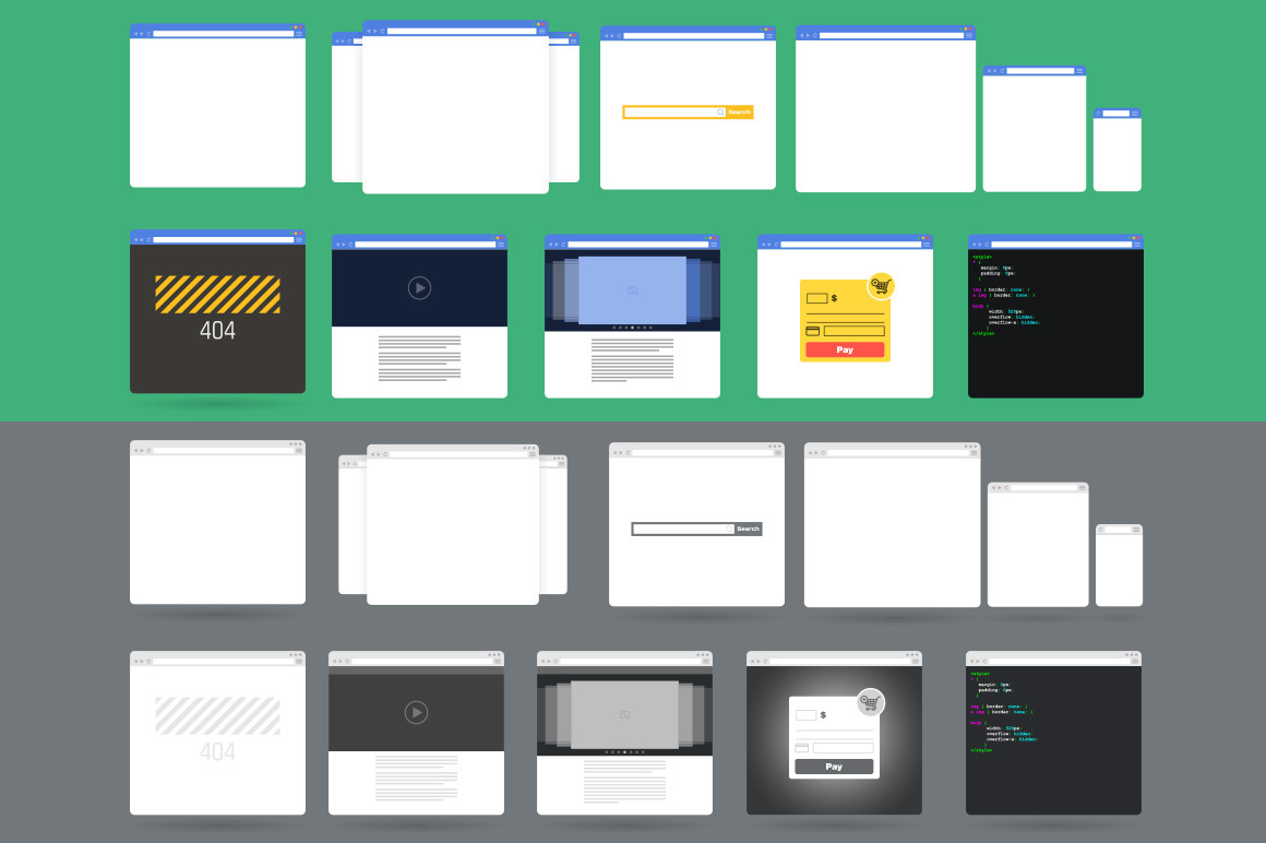 Flat Concept Web Page Window, a Templates & Theme by Greeek