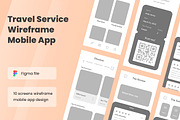 Travel Service Wireframe Apps, a Websites & App Template by INSPR STD (Thumbnail 1 of 6)
