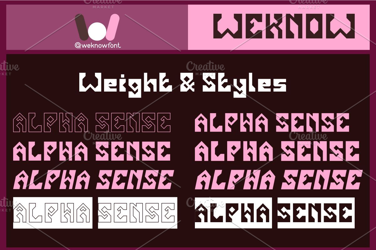 Alpha Sense font, a Font by weknow (Photo 7 of 8)