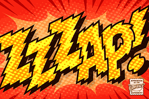 ZZZAP electric shock comicbook font, a Font by Comicraft Fonts
