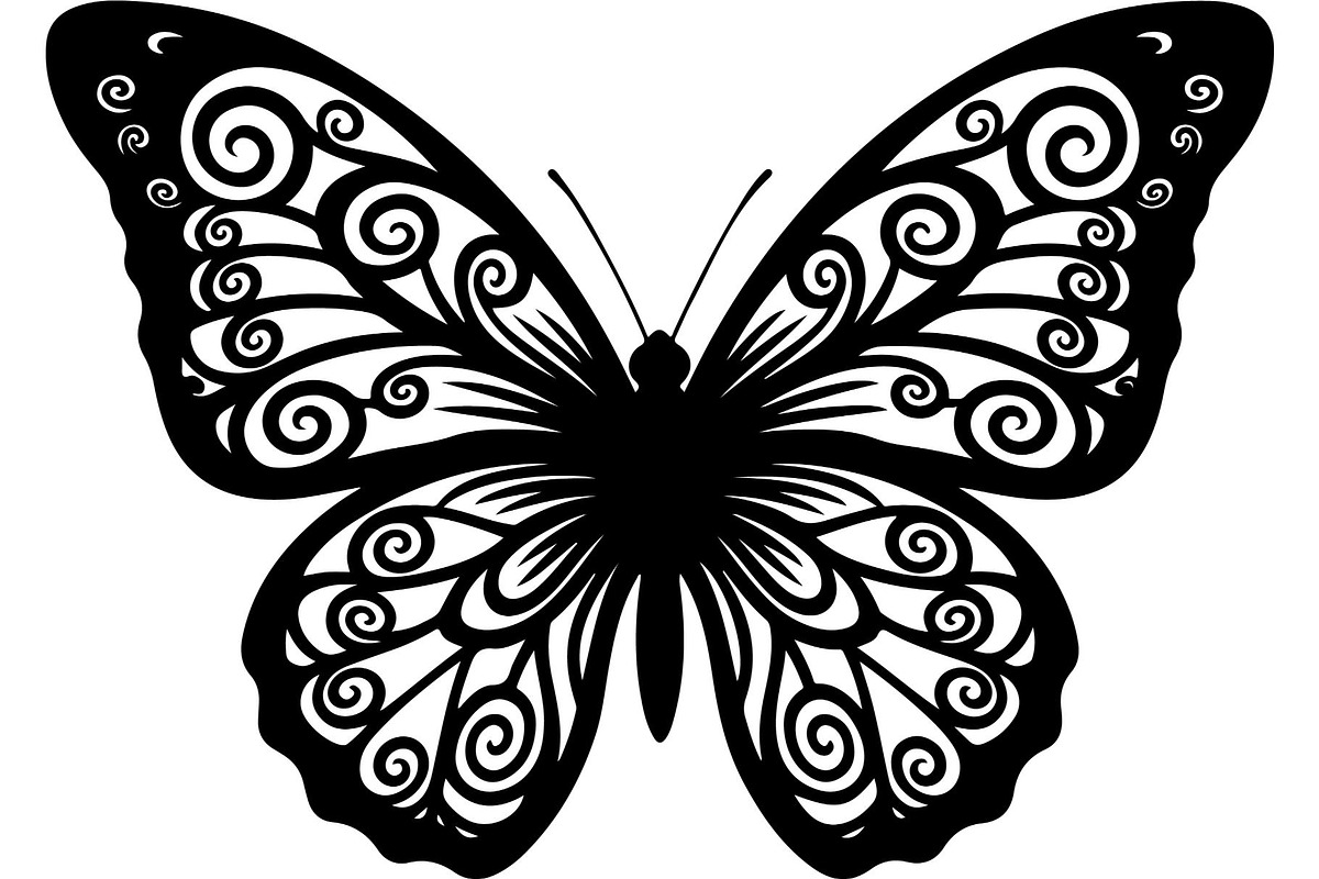 Elegant Butterfly Silhouette, an Object Graphic by Designer_Momina (Photo 2 of 20)