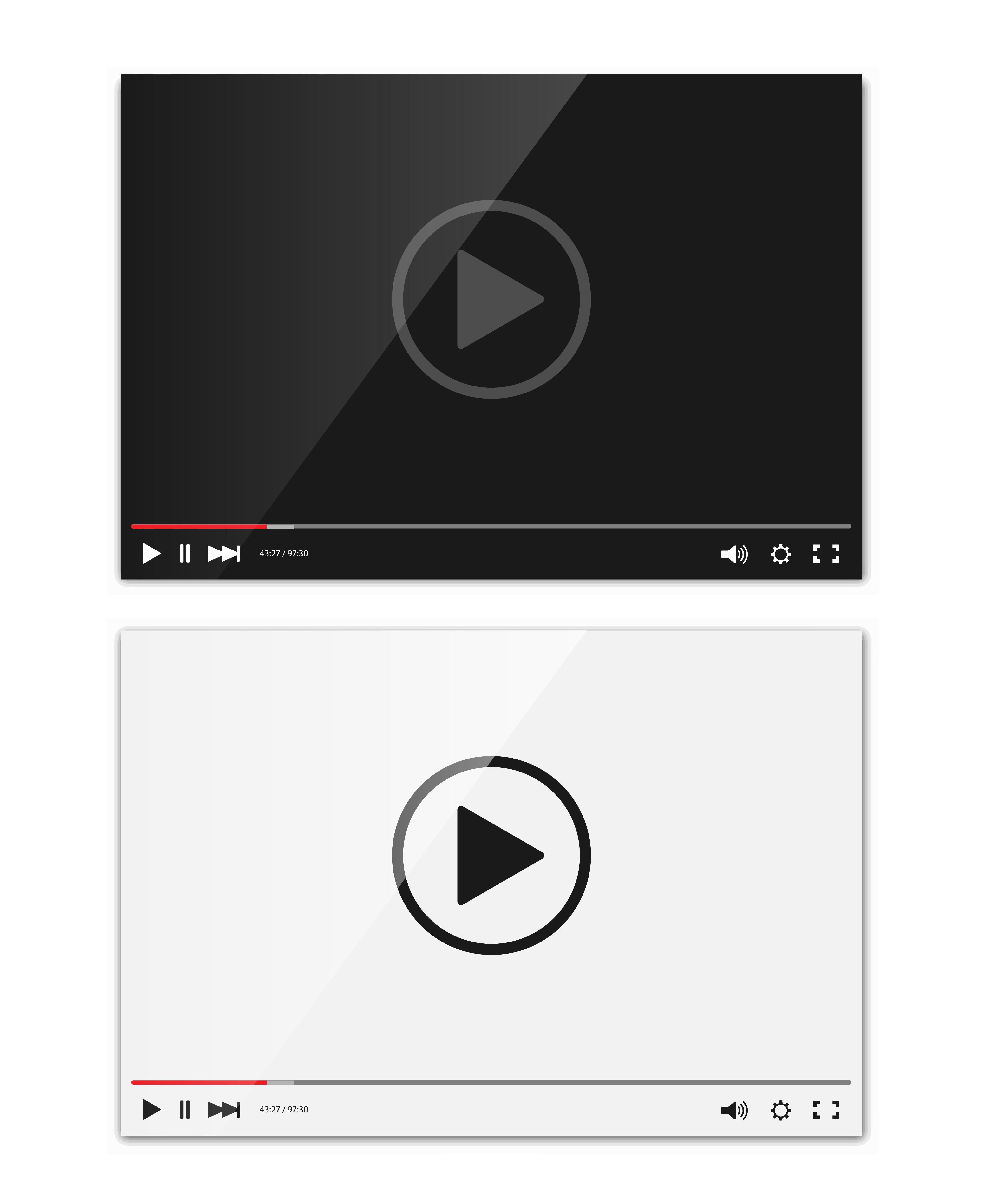 Video player interface 2 in 1, a Technology Illustration by Drum-magic