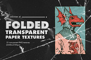 Transparent Folded Paper Textures, a Texture Graphic by Freezerondigital (Thumbnail 1 of 10)