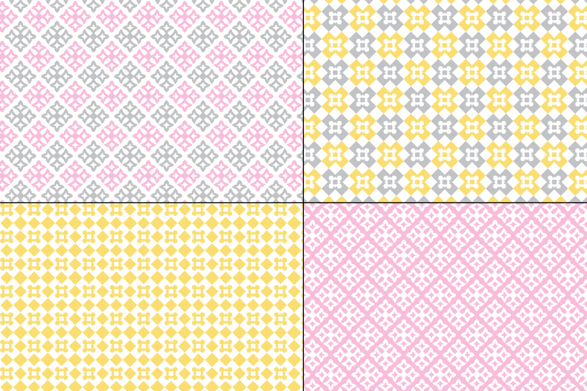 Seamless Pastel Quilt Patterns preview 4
