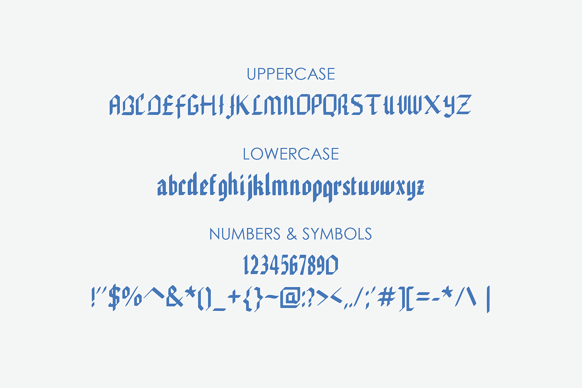 EDGAR, Handmade Gothic Typeface preview 2