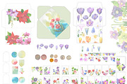 watercolor scrapbooking set, an Object Graphic by fiolika (Thumbnail 2 of 6)