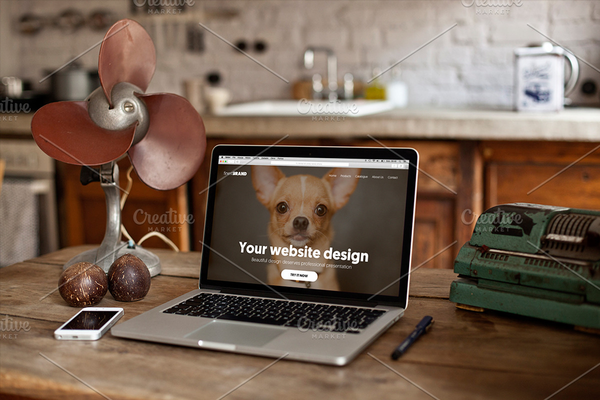 Macbook retro vol. 1 - 8 mockups, a Household Mockup by show it better (Photo 4 of 5)