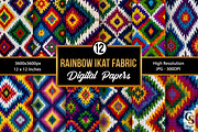 Rainbow Ikat Fabric Seamless Pattern, a Pattern Graphic by Creative Store (Thumbnail 1 of 5)