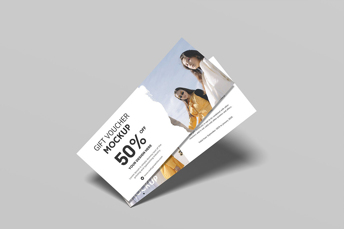 Gift Voucher Mockup, an Advertising Mockup by ZifaraDesign (Photo 11 of 11)