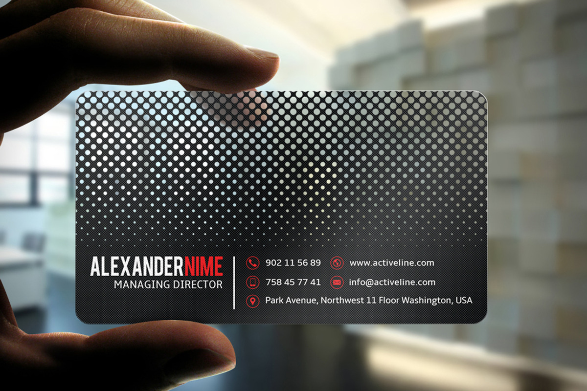 Black Transparent Business Card, a Business Card Template by Marvel (Photo 4 of 6)