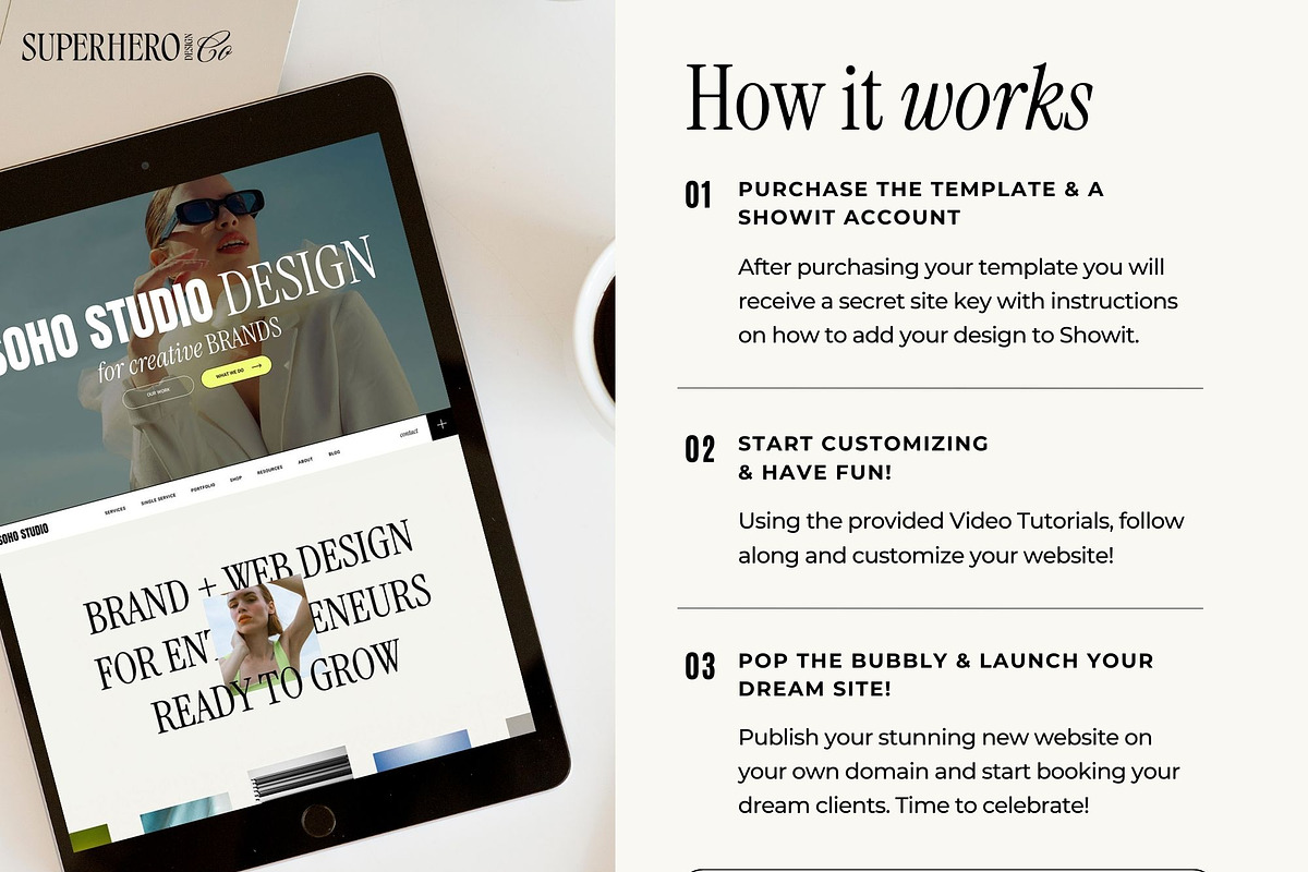 Showit Website Template for Designer, a Websites & App Template by Superhero Design Co. (Photo 5 of 7)