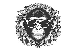 Cool Monkey With Sunglasses