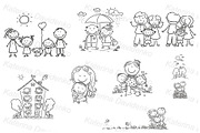 Happy cartoon families bundle, an Illustration by Bubert Art (Thumbnail 5 of 5)