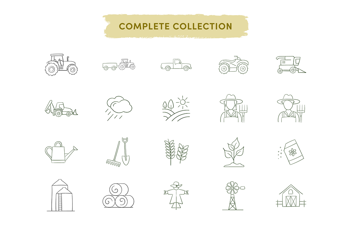 Farming & Agriculture Icons, an Outline Icon by Caroline Mackay (Photo 4 of 10)