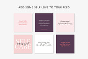 Self Love Quote Templates for Canva, a Social Media Template by DeeBeeDesign (Thumbnail 4 of 10)