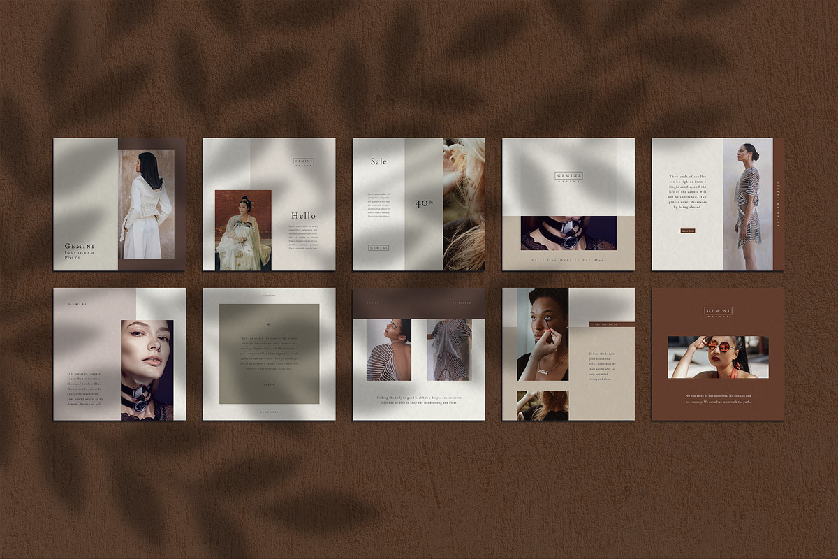 Gemini Instagram Pack, a Social Media Template by SlideStation (Photo 4 of 10)