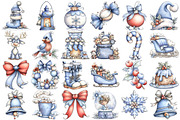 Christmas Clipart Bundle, an Illustration by Pixels.Craft (Thumbnail 5 of 6)