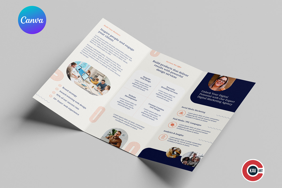 Digital Marketing Agency Trifold, a Brochure Template by C-Kav (Photo 4 of 5)