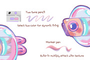 Fun Marker Procreate Brushes, a Brush Add-On by ProcreateiBox (Thumbnail 3 of 6)