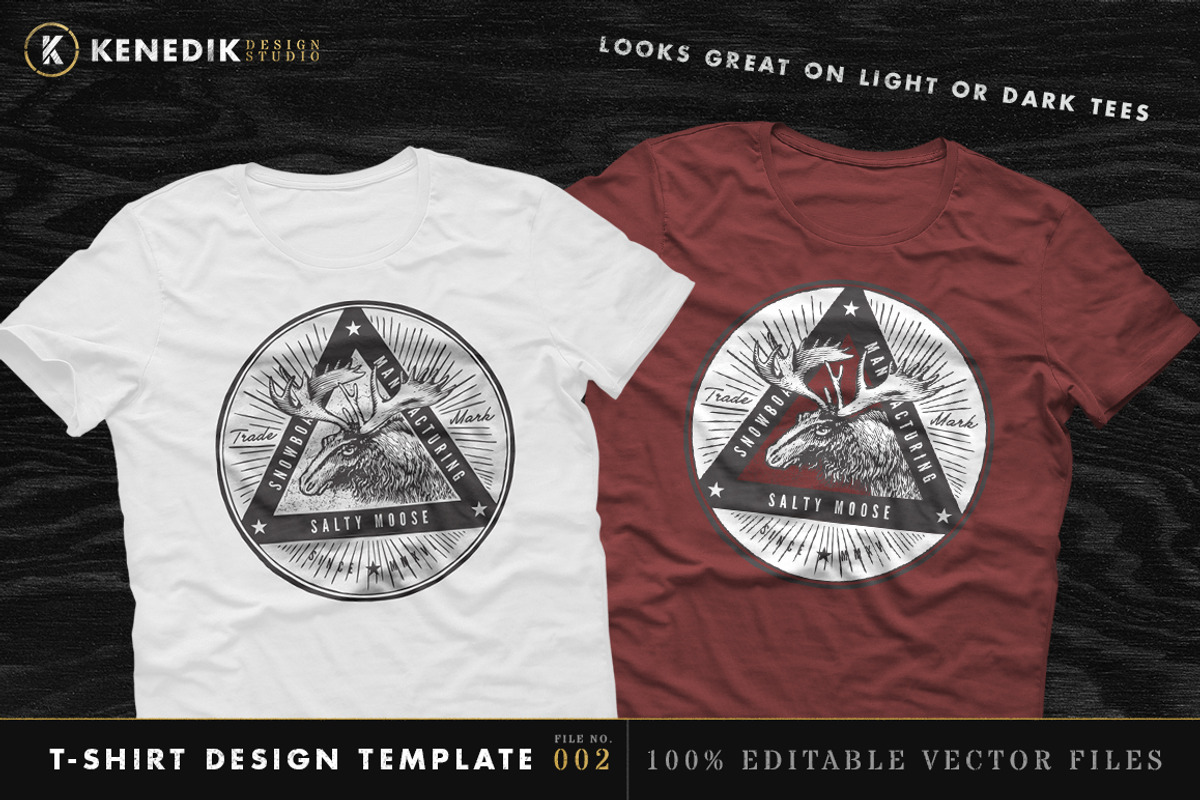 T-Shirt Design Template 002, an Object Graphic by KENEDIK DESIGN STUDIO (Photo 3 of 4)